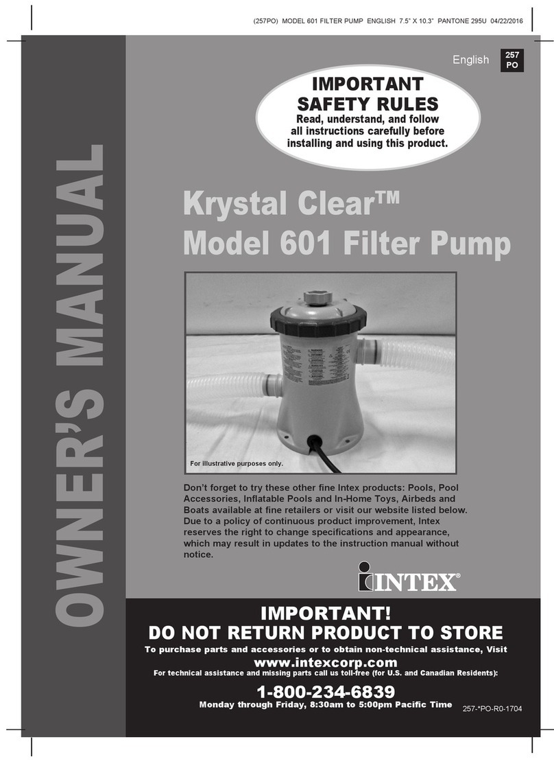 Intex Krystal Clear 601 User manual