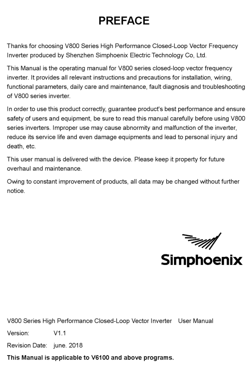 Simphoenix V800 Series manual
