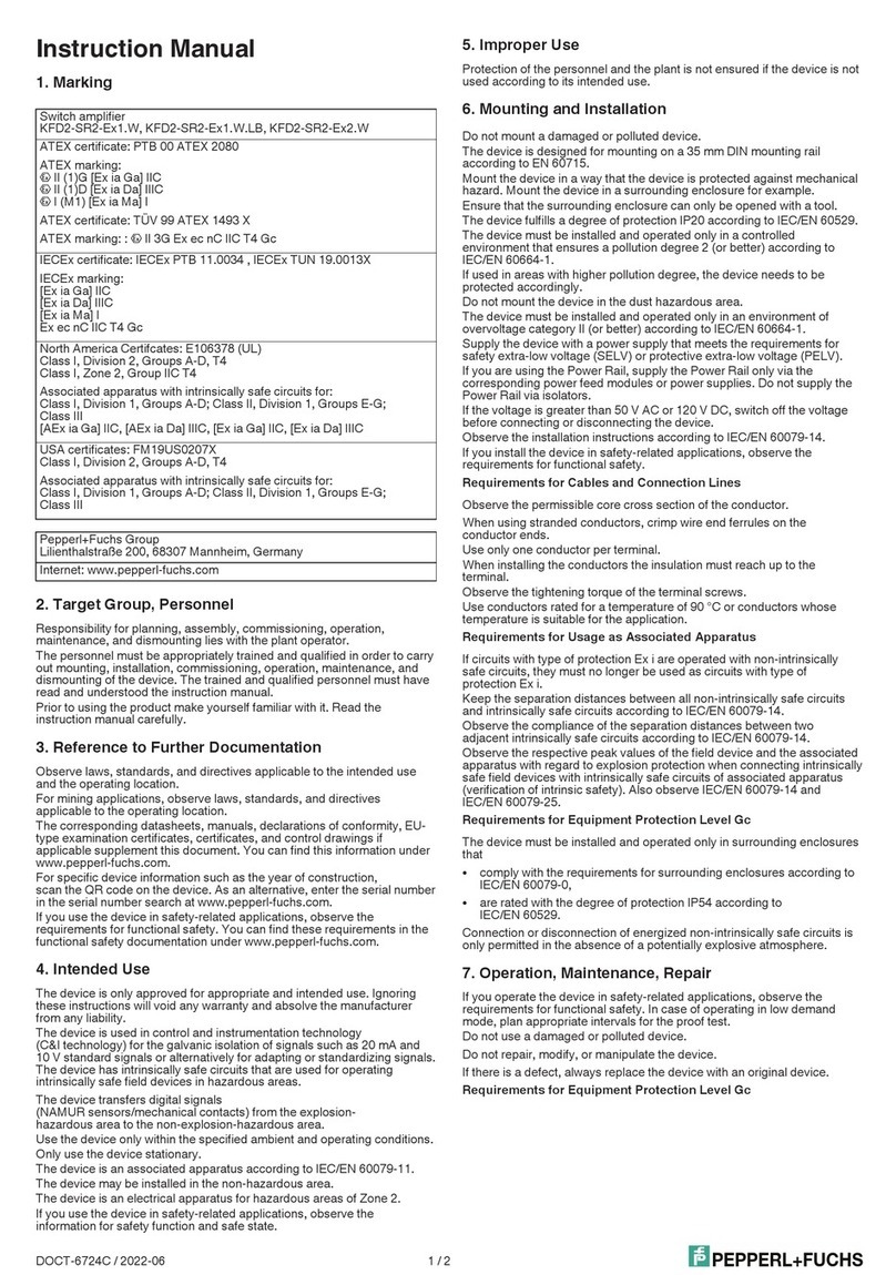 Pepperl+Fuchs KFD2-SR2-Ex1.W.LB instruction manual
