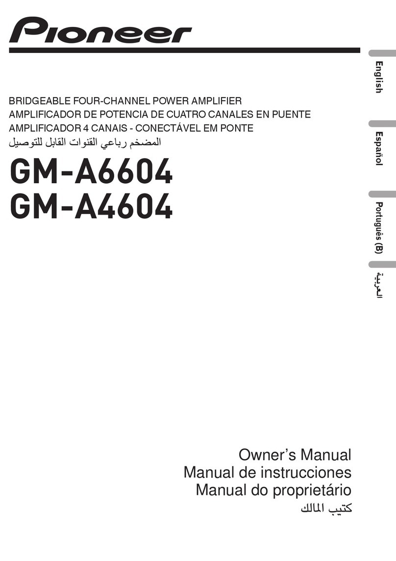 Pioneer GM-A6604 User manual Pioneer GM-A6604 User manual