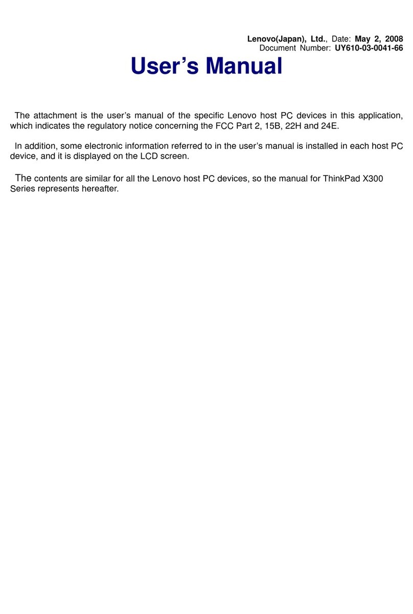 Lenovo ThinkPad X300 user manual