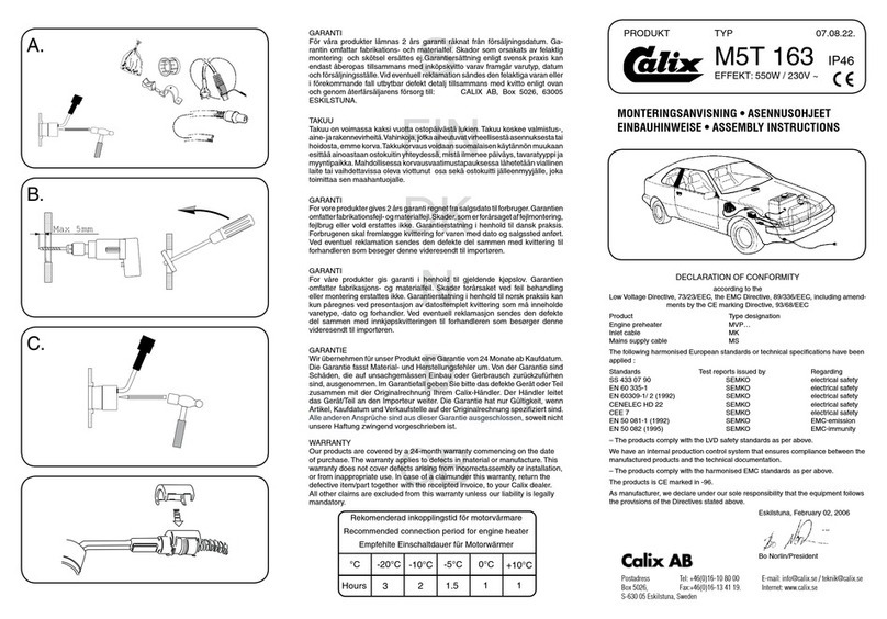 Calix M5T 163 User manual