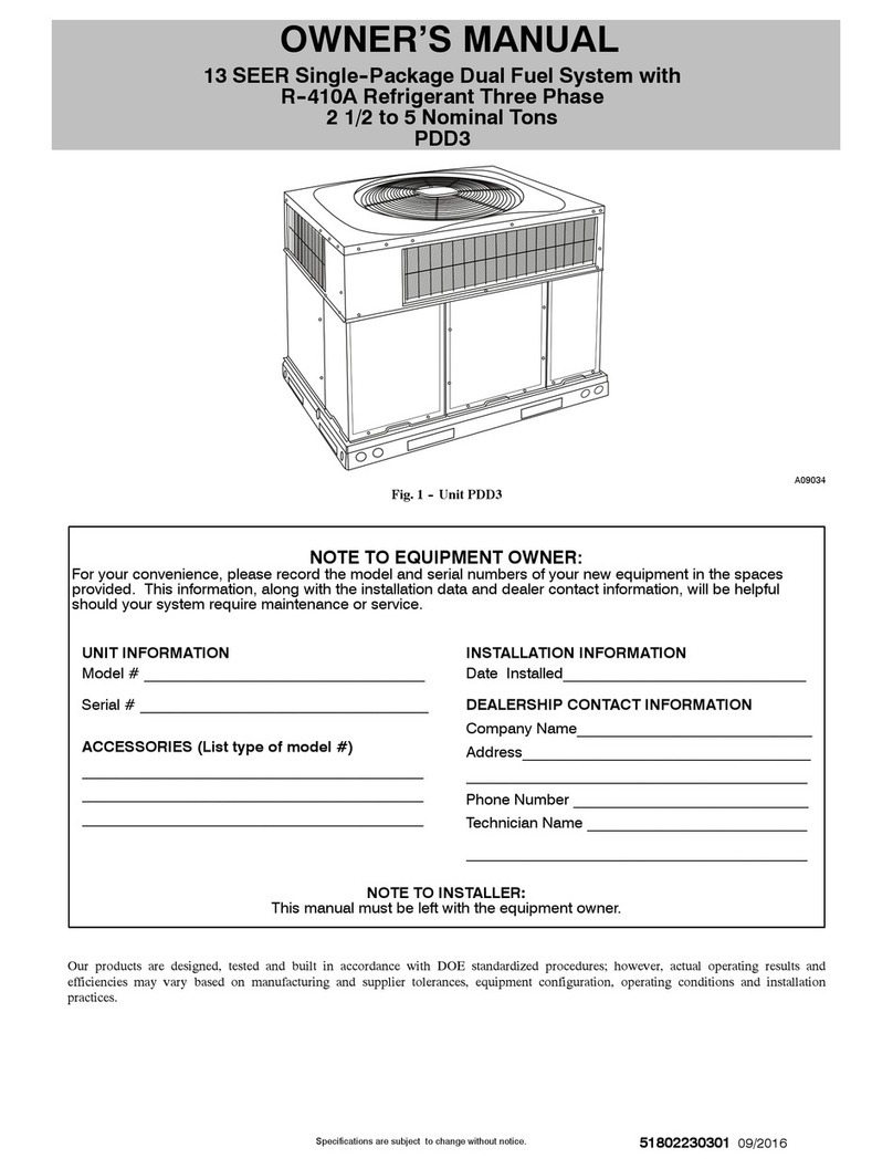 Carrier PDD3 User manual