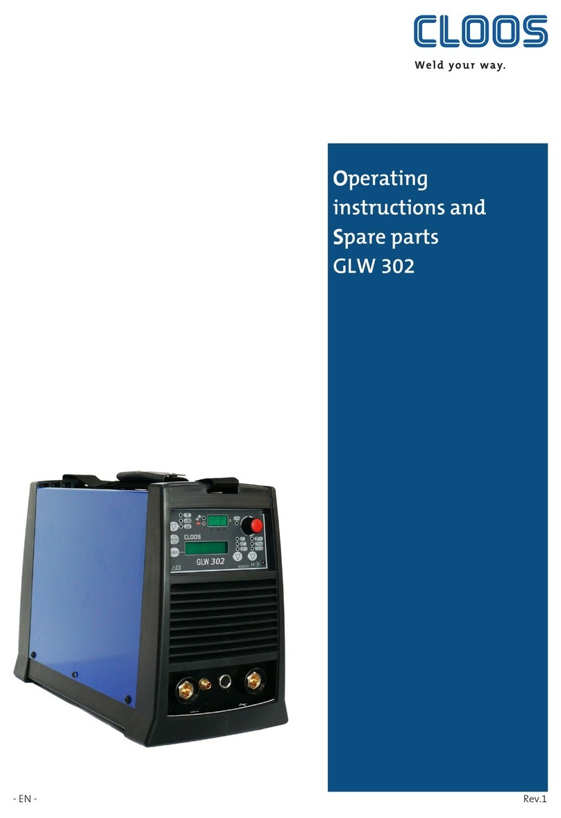 Cloos GLW 302 Operating instructions and spare parts