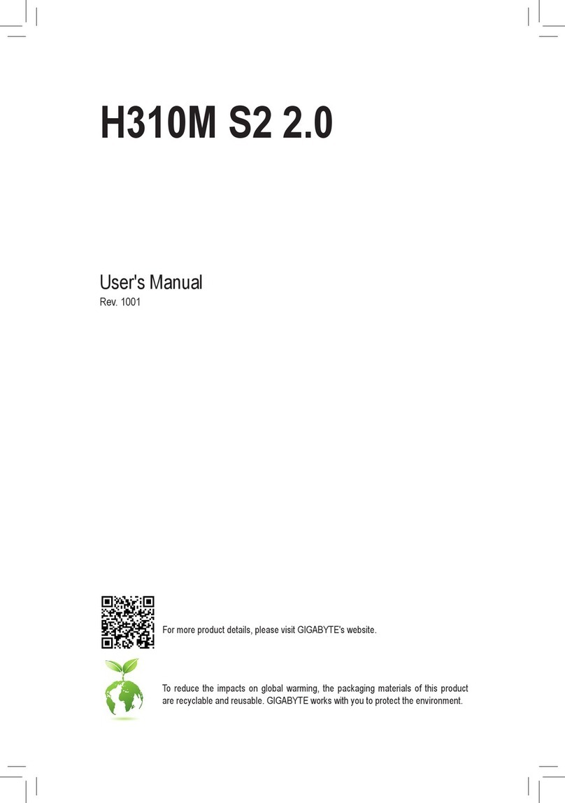 Gigabyte H310M S2 2.0 user manual