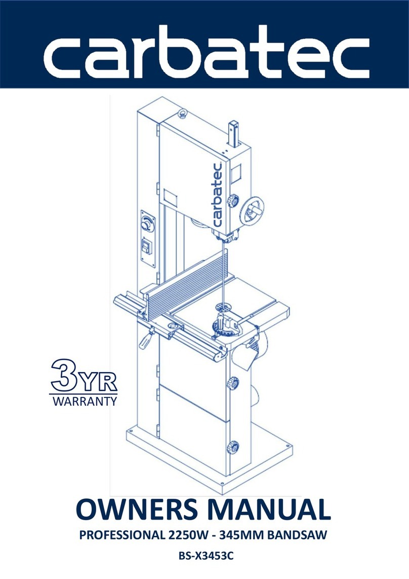 Carbatec BS-X3453C owner's manual