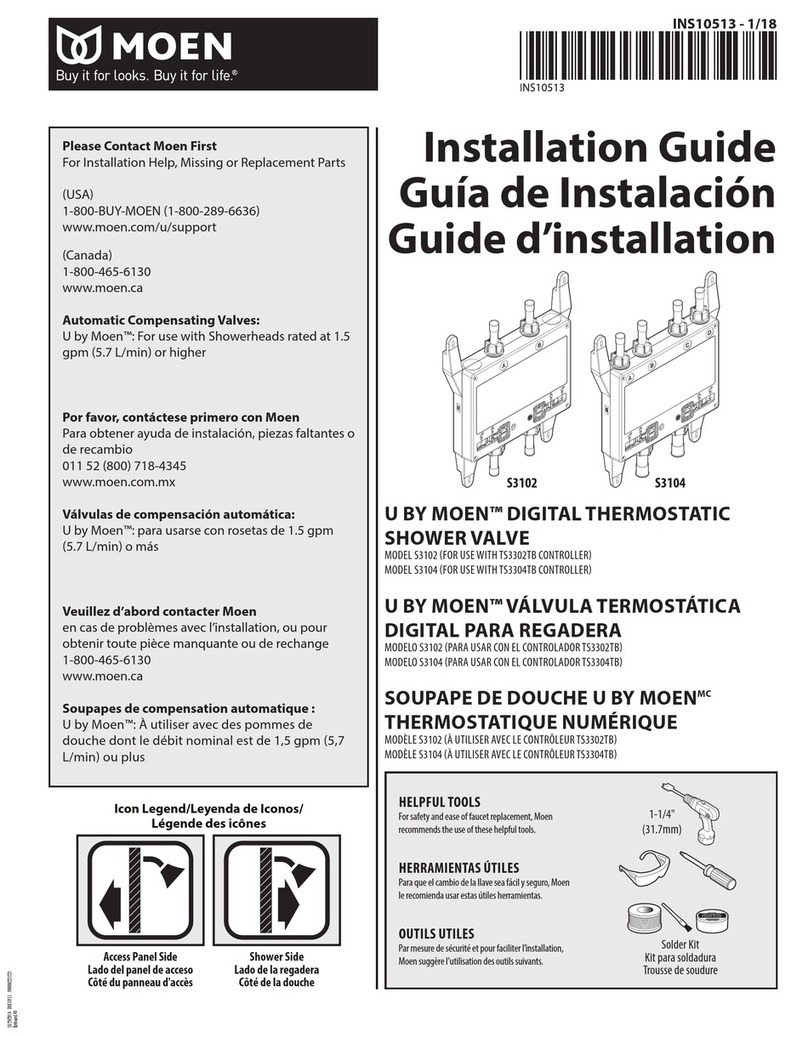 Moen U S3102 User manual
