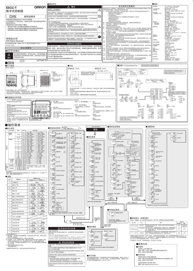 Omron E5CC-T instruction manual