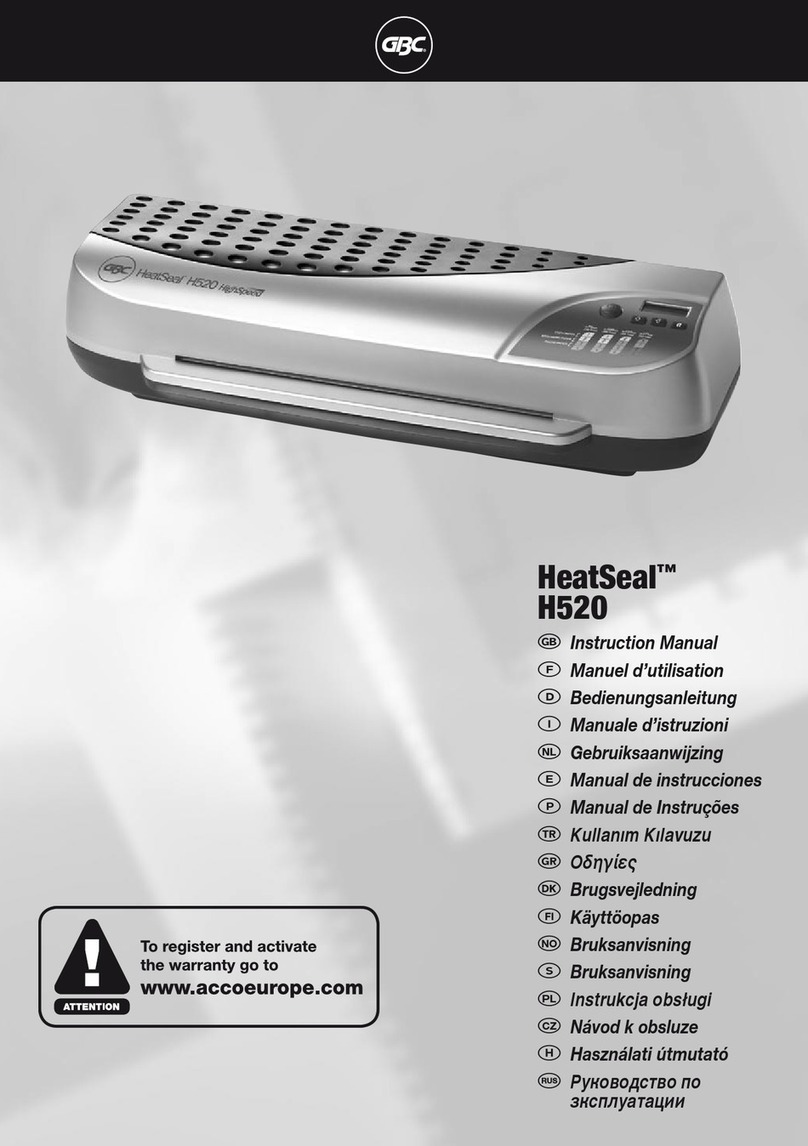 GBC HeatSeal H520 User manual GBC HeatSeal H520 User manual