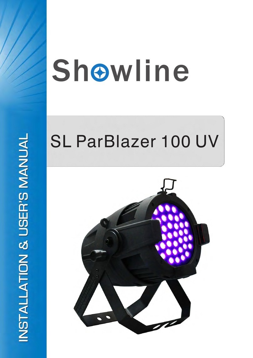 Showline SL ParBlazer 100 UV Installation & user manual