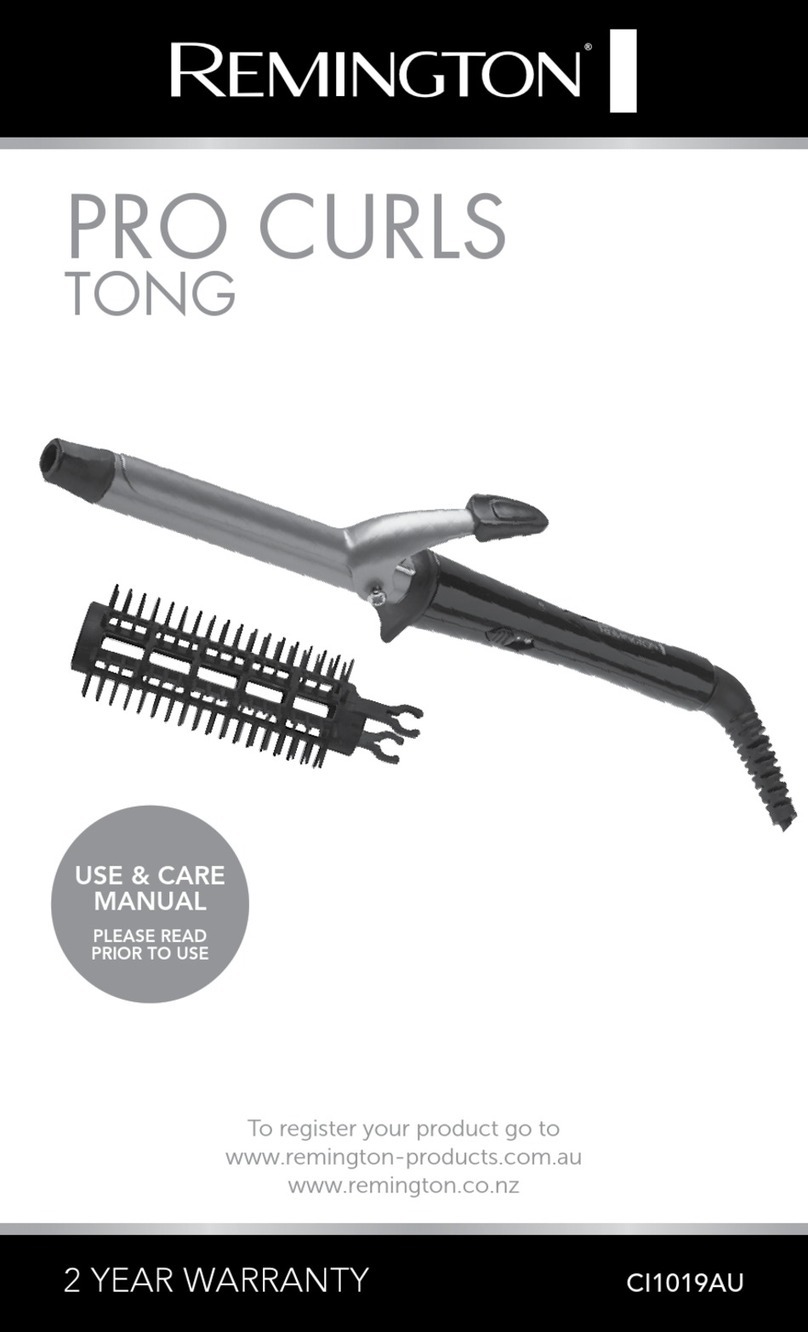 Remington PRO CURLS TONG User manual