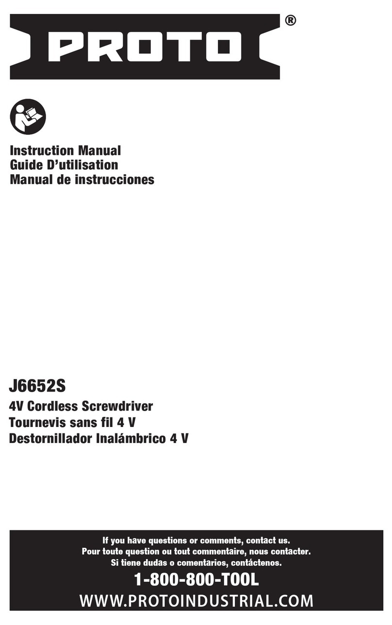 Proto J6652S instruction manual
