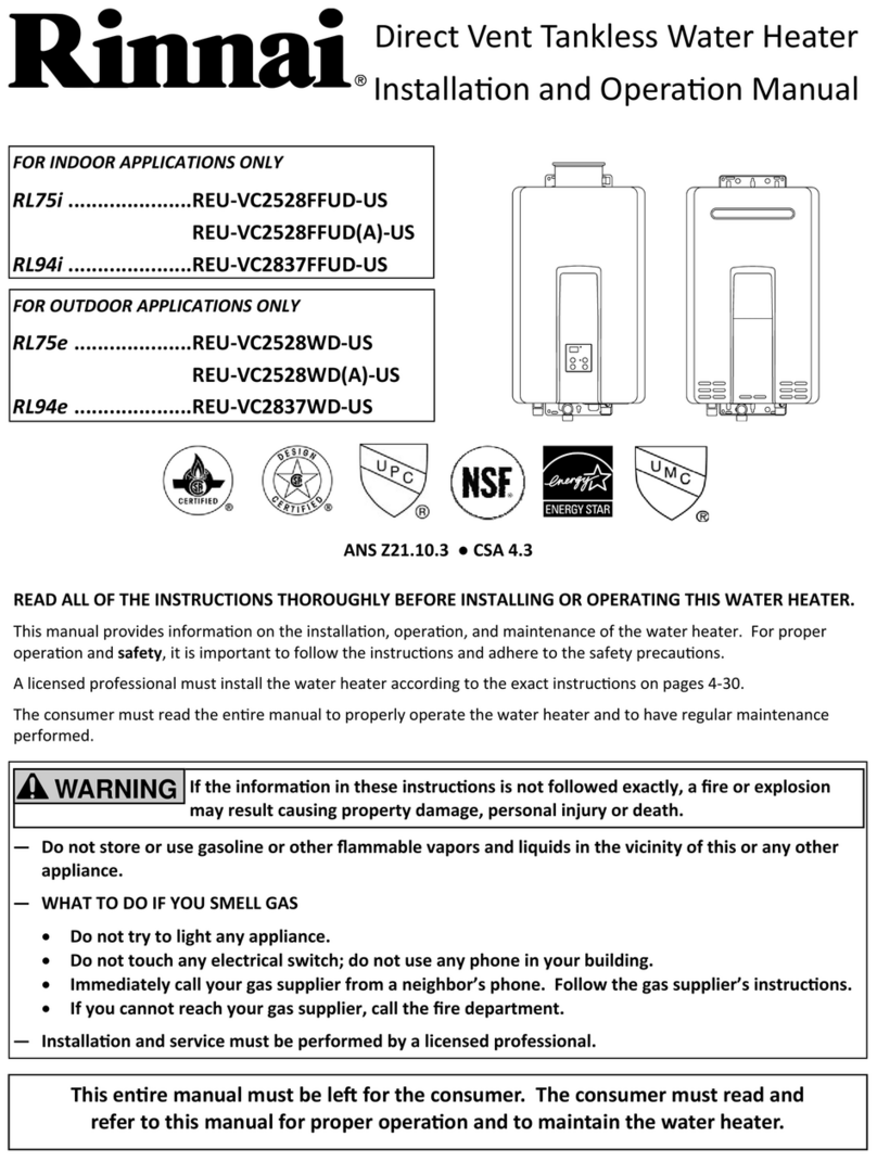 Rinnai VC Series User manual