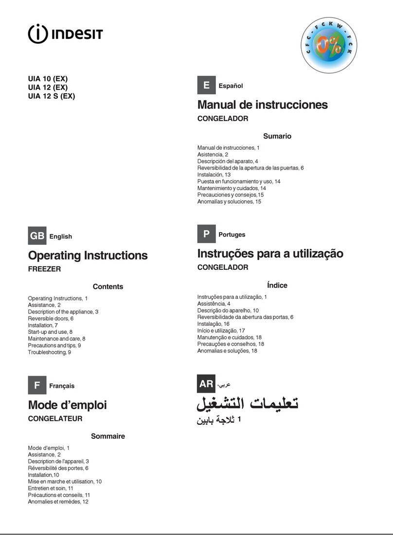 Indesit UIA 10 (EX) operating instructions
