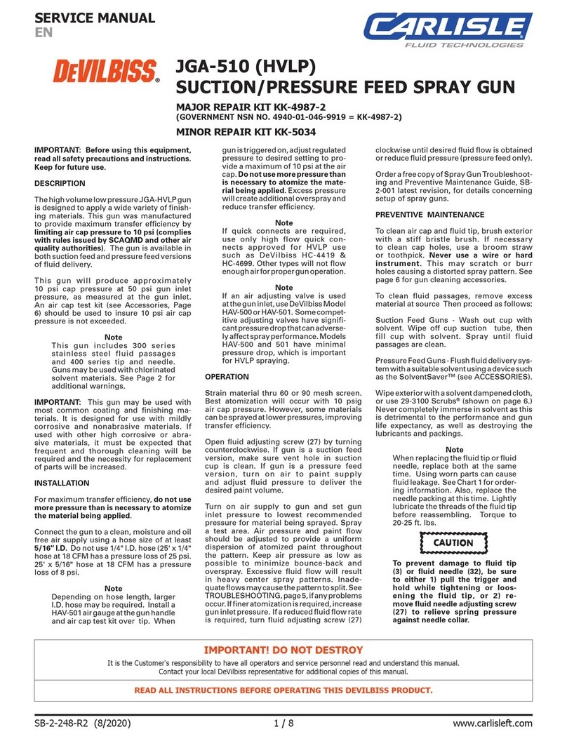 Carlisle DeVilbiss JGA-510 User manual