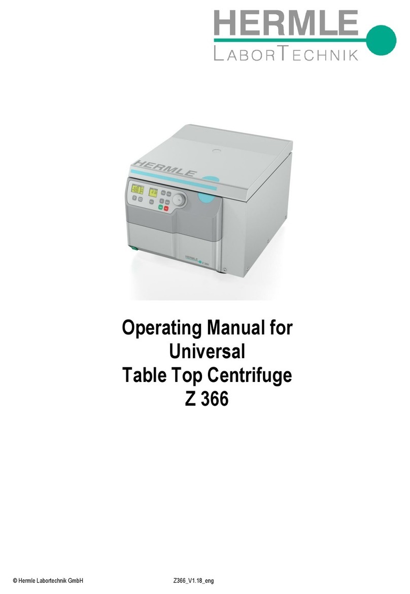 Hermle Z 366 User manual