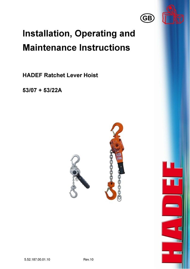 HADEF 53/22A Installation, Operating and Maintenance Instruction