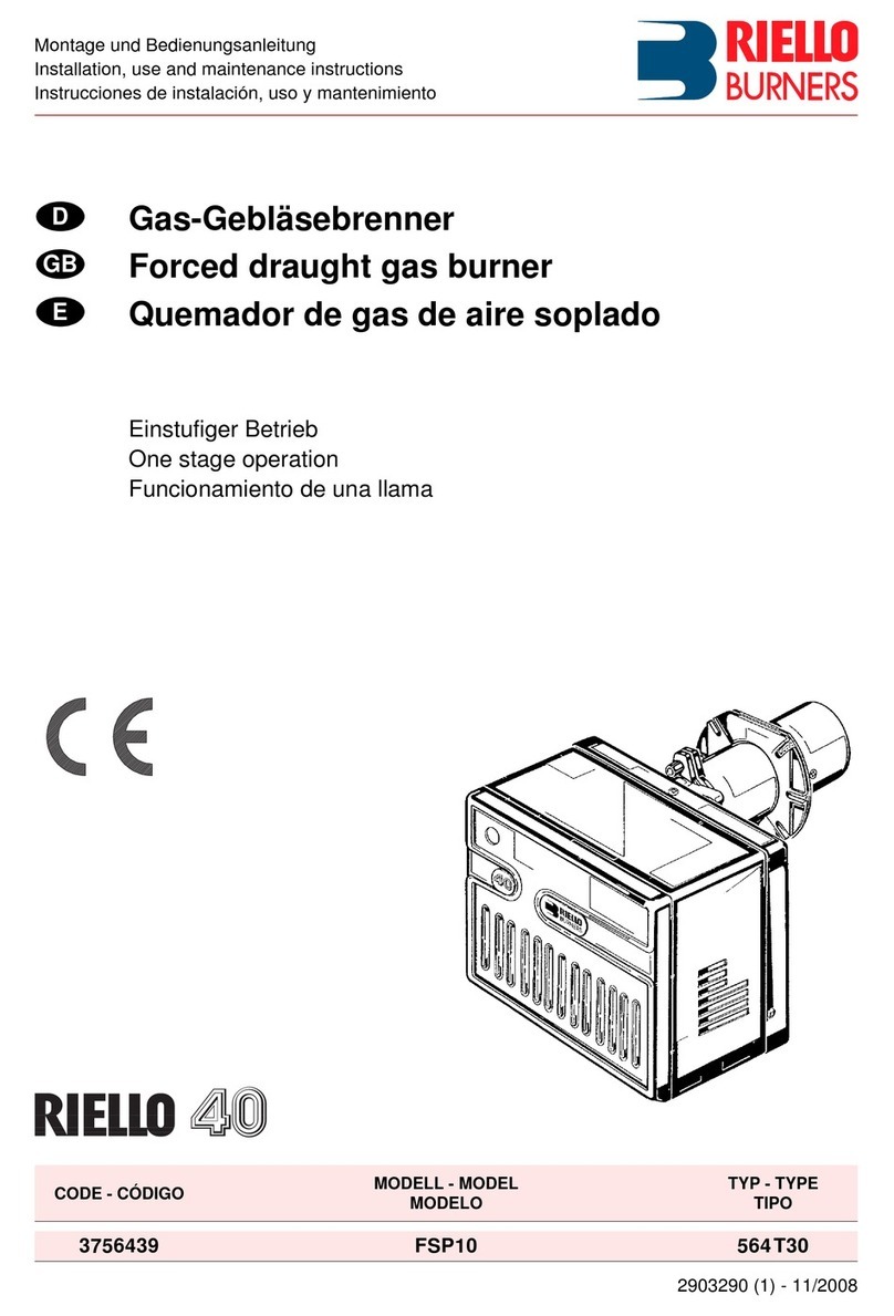 Riello Burners 40 FSP10 Installation, use and maintenance instructions Riello Burners 40 FSP10 Installation, use and maintenance instructions