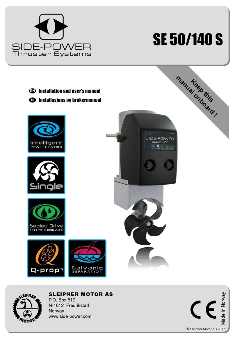 SLEIPNER MOTOR AS SIDE-POWER SE-50/140 S Installation and user manual