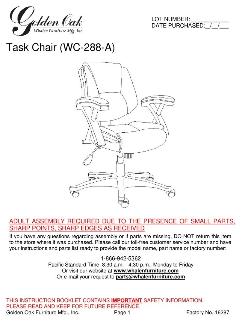 Whalen Furniture Golden Oak WC-288-A quick start guide