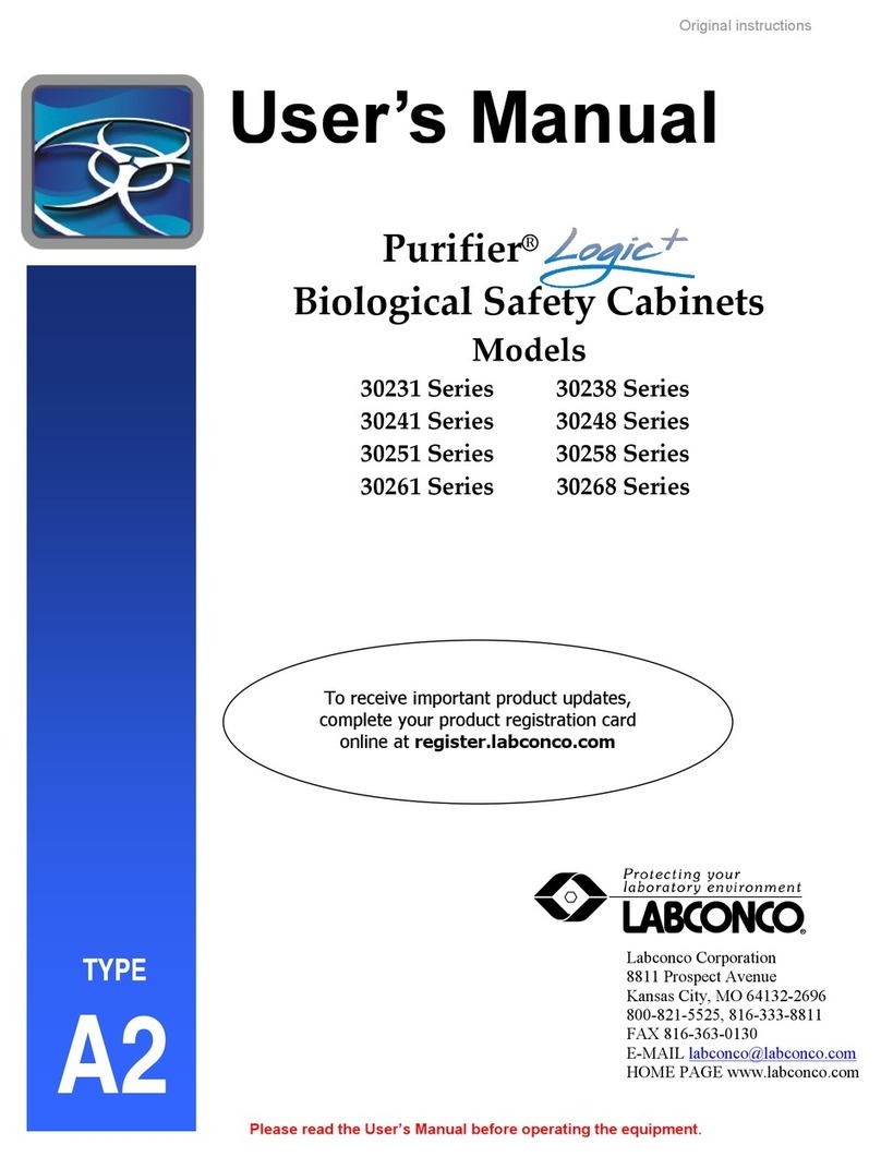 Labconco Purifier Logic+ 30231 User manual
