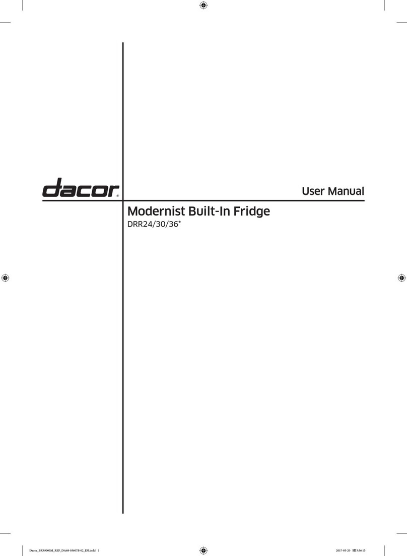 Dacor DRR30 Series User manual