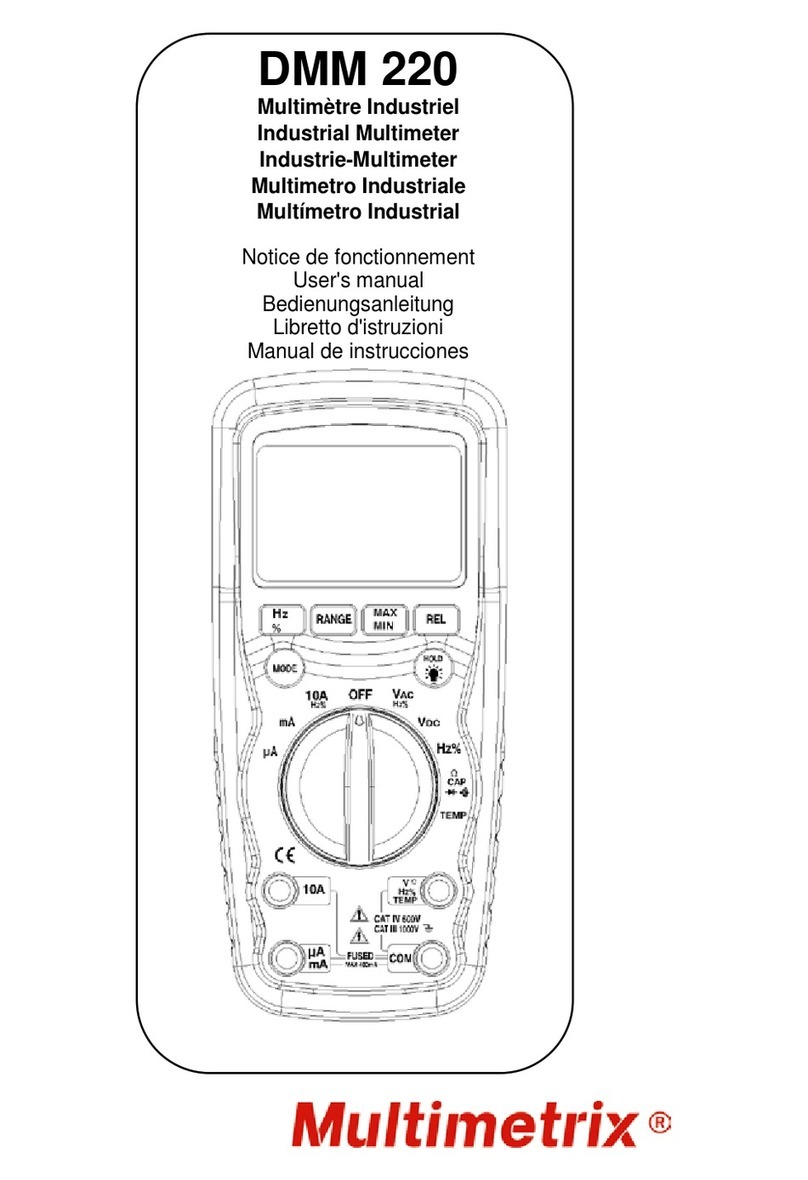 Multimetrix DMM 220 User manual Multimetrix DMM 220 User manual