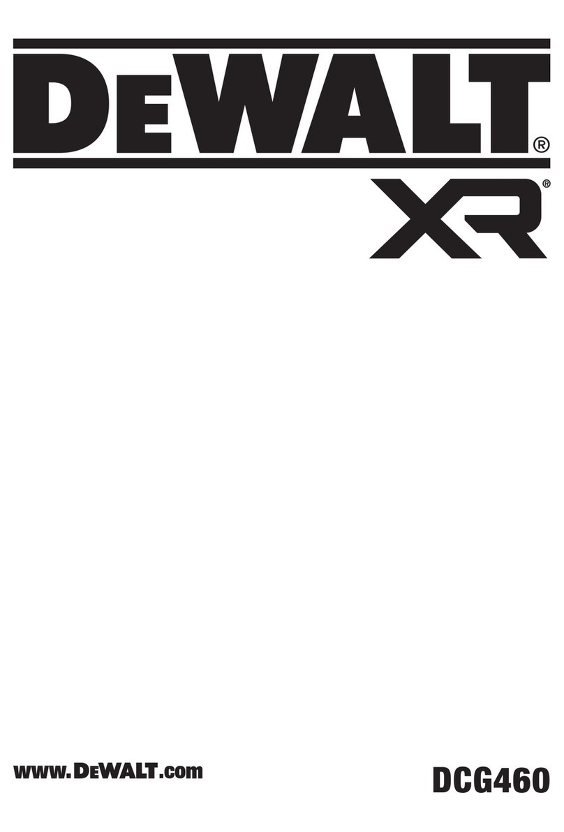 DeWalt XR DCG460 User manual