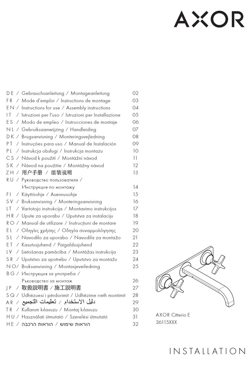 Axor Citterio E 36115 Series Instructions for use/assembly instructions Axor Citterio E 36115 Series Instructions for use/assembly instructions