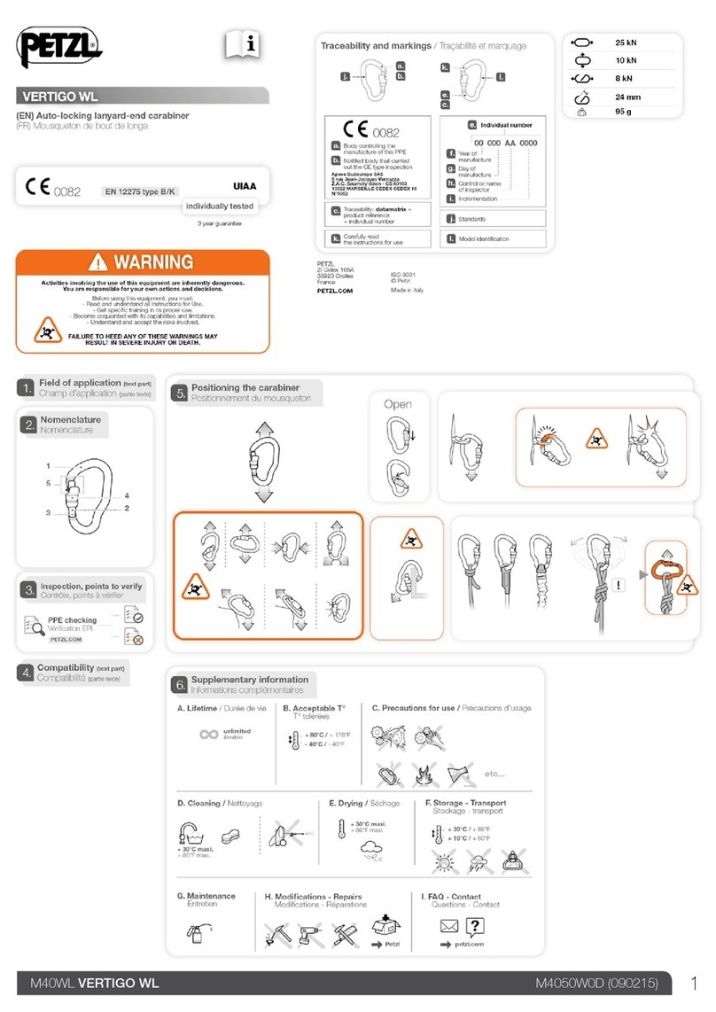 Petzl VERTIGO WL User manual