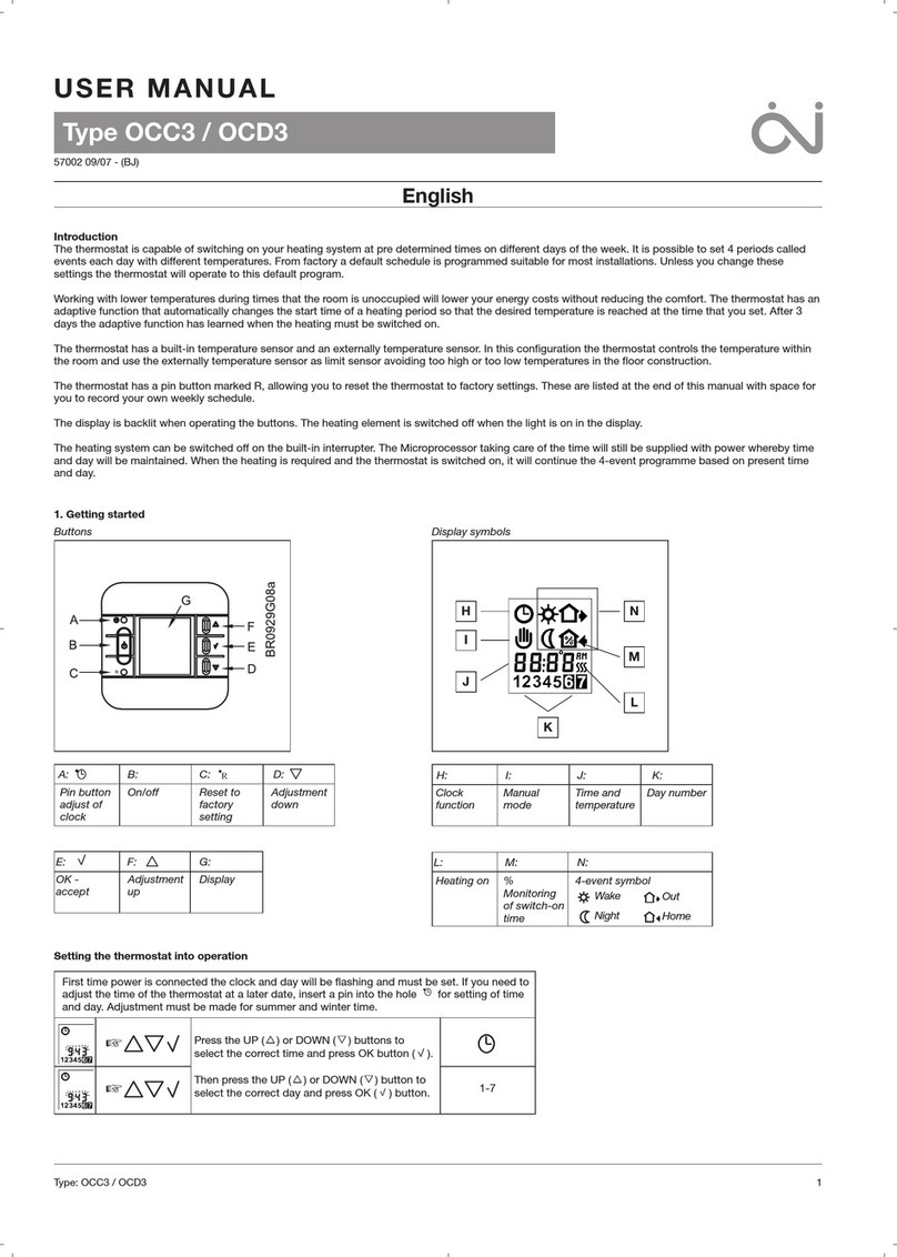 OJ Electronics OCD3 User manual