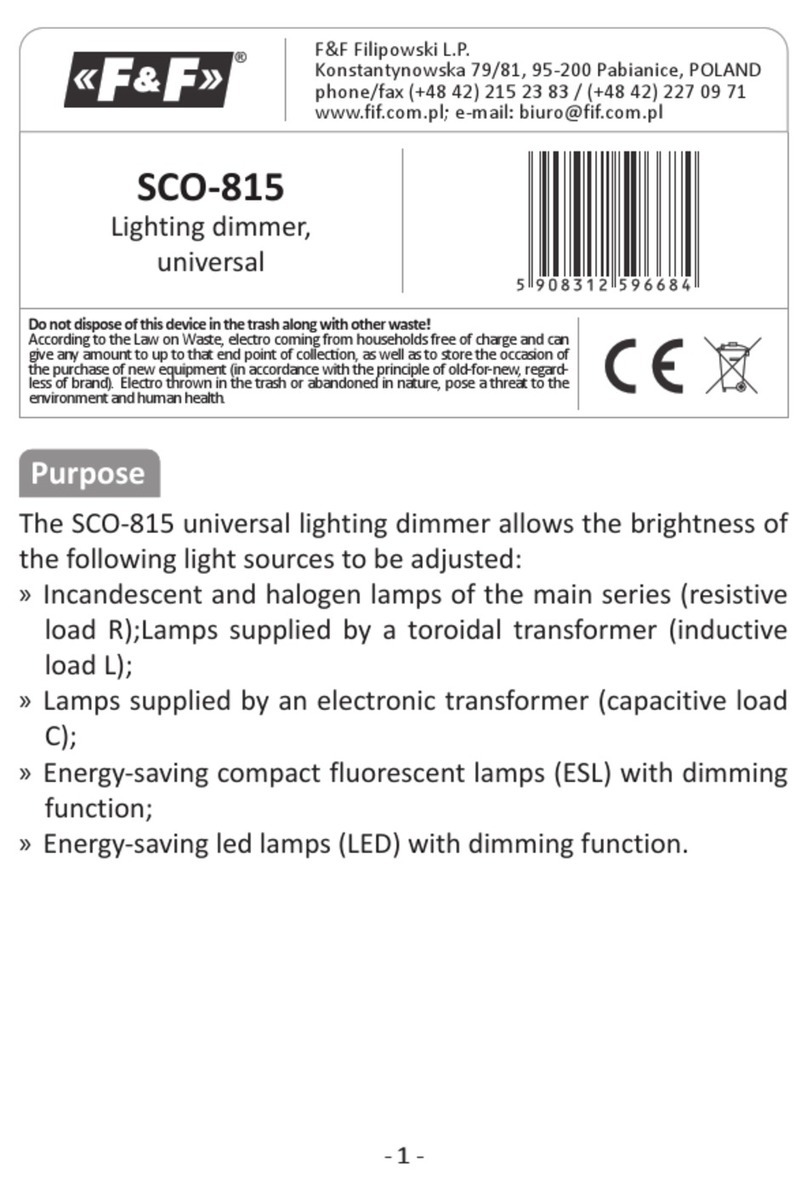 F&F SCO-815 quick start guide