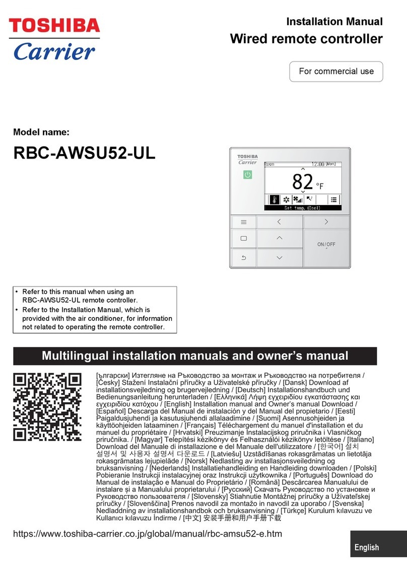 Toshiba RBC-AWSU52-UL User manual Toshiba RBC-AWSU52-UL User manual