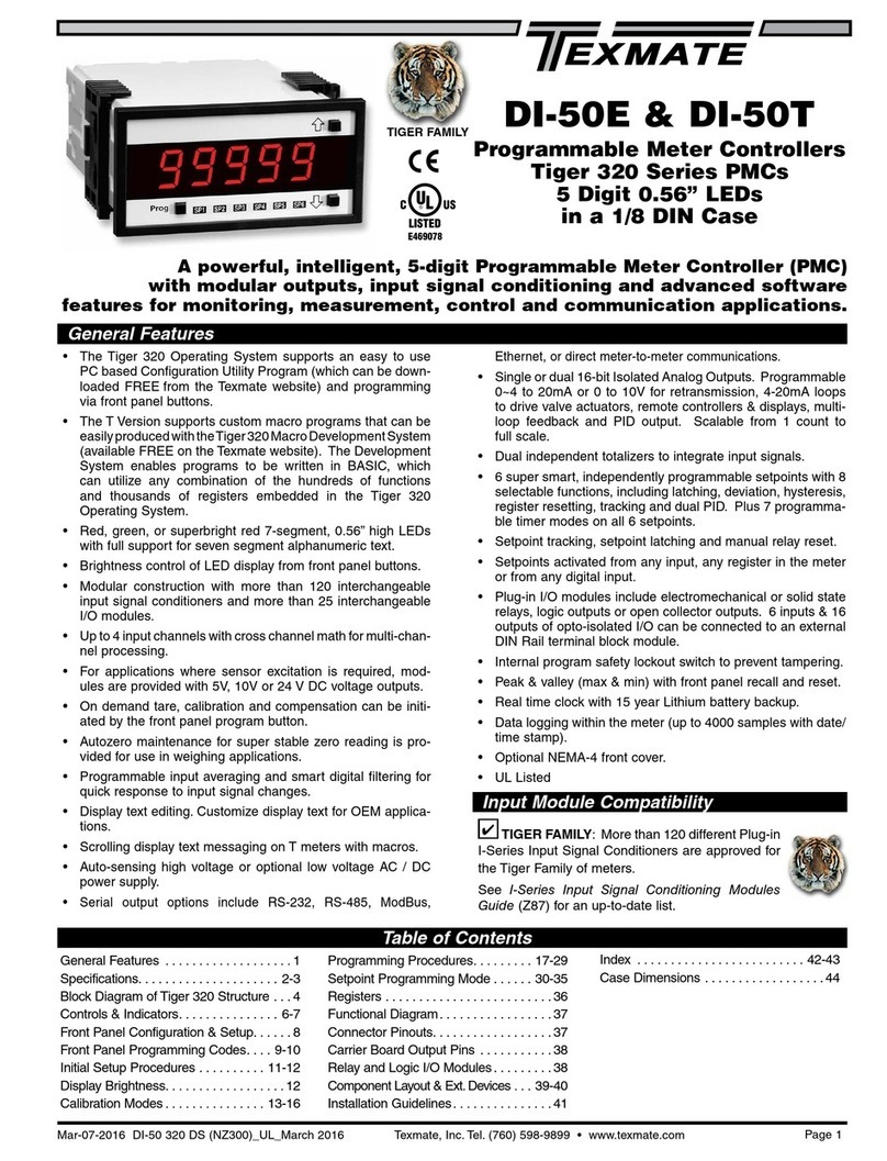 Texmate DI-50E User manual