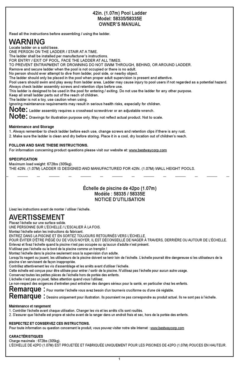 Bestway 58335 owner's manual