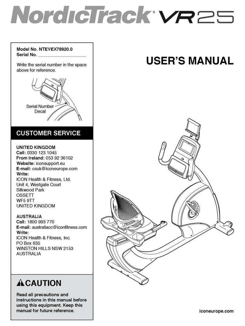 NordicTrack NTEVEX78920.0 user manual