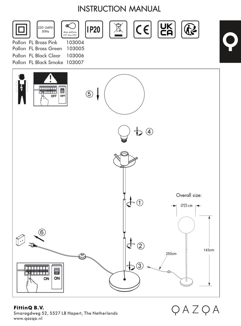 Qazqa Pallon FL Brass Green User manual