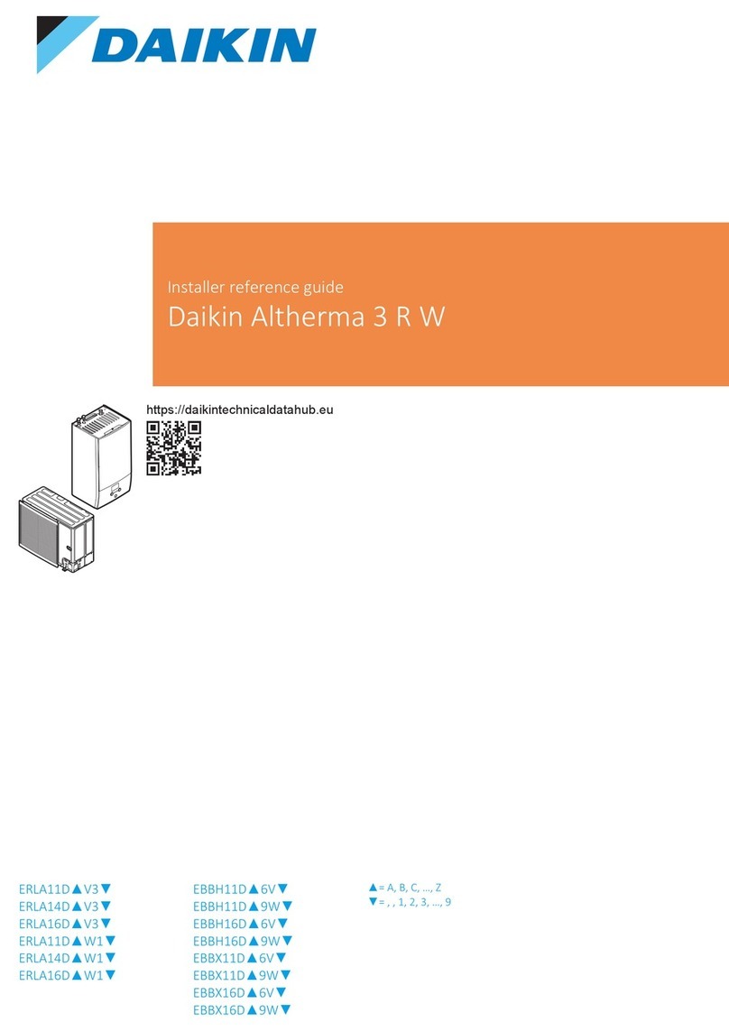 Daikin EBBX-D9W Installer's reference guide