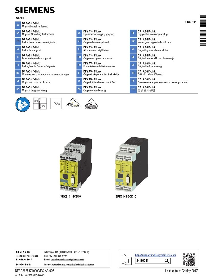 Siemens SIRIUS 3RK3141-1CD10 User manual