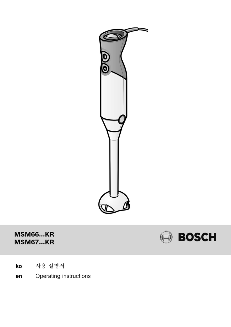 Bosch MSM66 KR Series User manual
