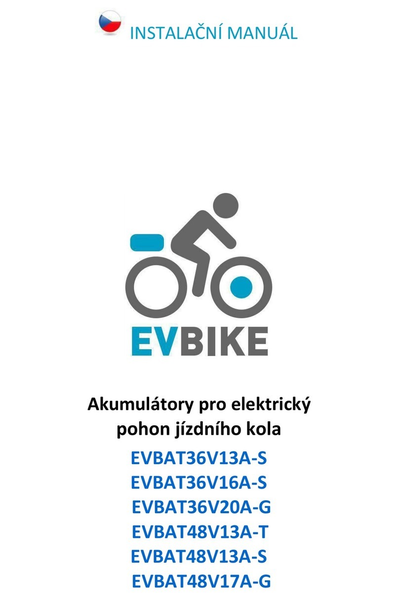 EVBIKE EVBAT48V13A-T installation manual