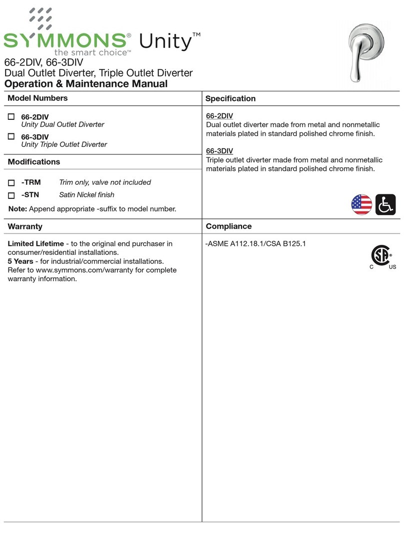 Symmons Unity 66-2DIV Manual