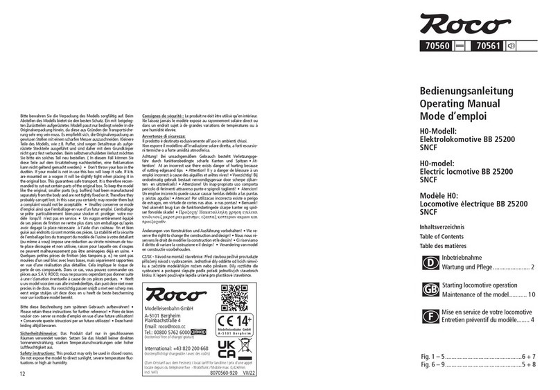 roco BB 25200 SNCF User manual
