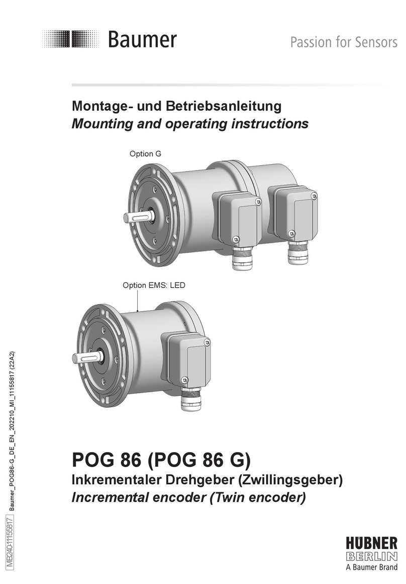 Baumer Hubner Berlin POG 86 Service manual