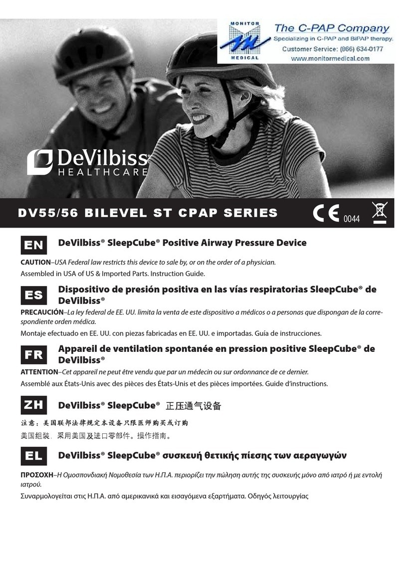 DeVilbiss Healthcare SleepCube DV55 Bilevel ST cpap Series instructions DeVilbiss Healthcare SleepCube DV55 Bilevel ST cpap Series instructions