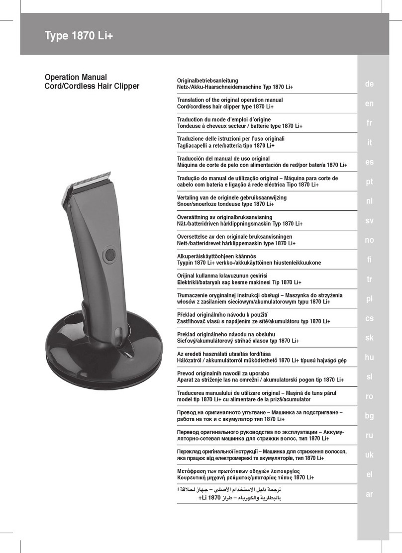Moser 1870 Li+ Operation manual