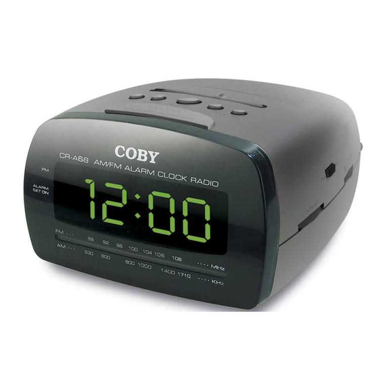 Coby CR-A68 - Dual Alarm Clock Radio User manual