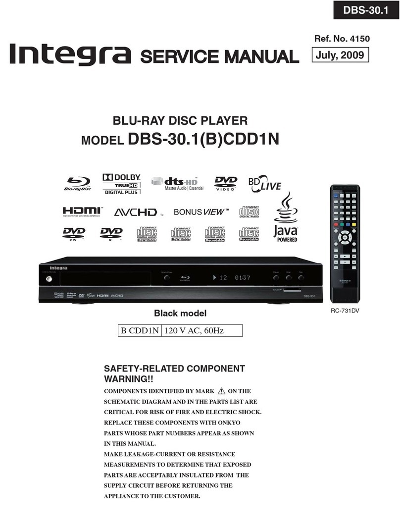 Integra DBS-30.1 CDD1N User manual Integra DBS-30.1 CDD1N User manual