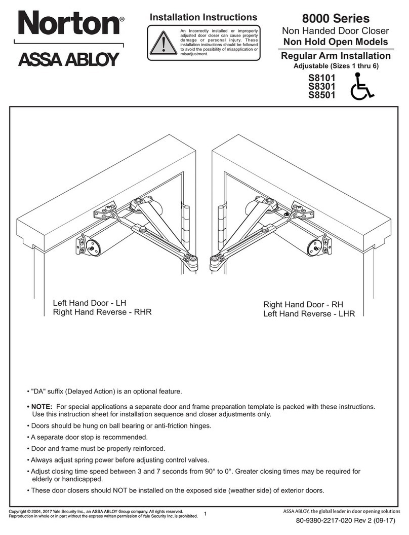 Assa Abloy Norton 8000 Series User manual