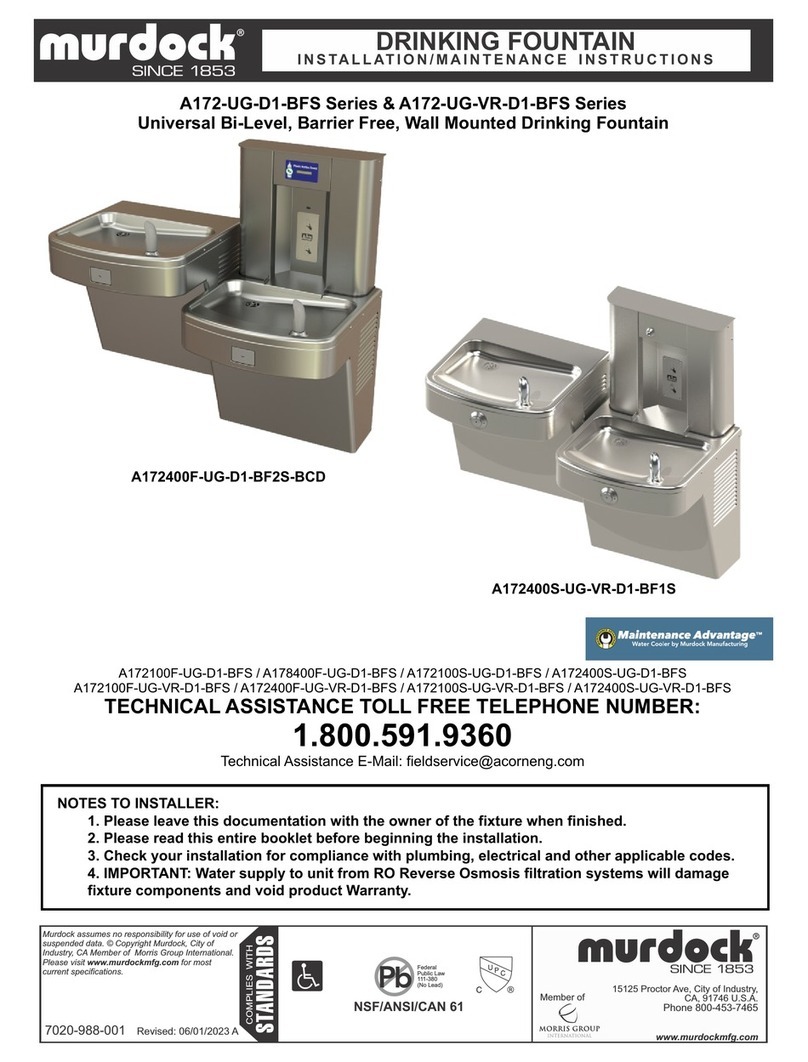 Murdock A172-UG-D1-BFS Series Installation and operating instructions